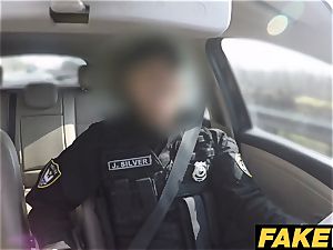 faux Cop The uniformed policemans jizz makes her late