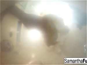 Samantha Saint bathtub fuck-a-thon with Abigail Mac